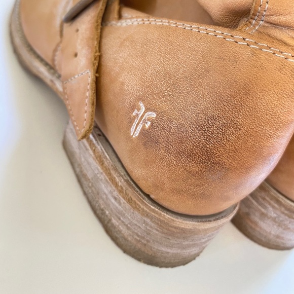 FRYE 'Veronica Short' Slouchy Boot MOTO BIKER tan - Picture 9 of 10